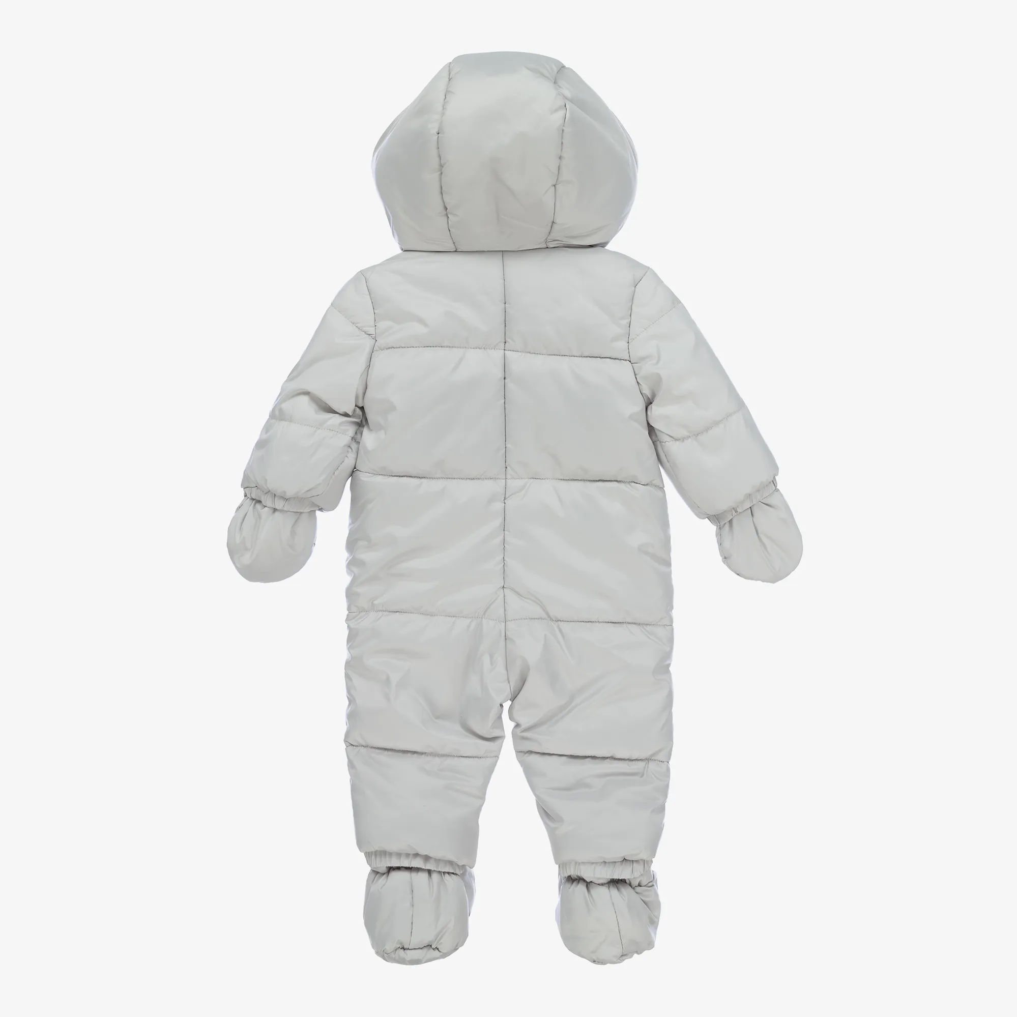 Grey Padded Baby Snowsuit