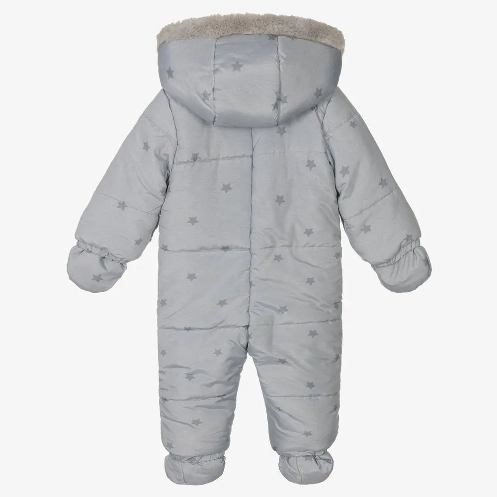 Grey Stars Baby Snowsuit