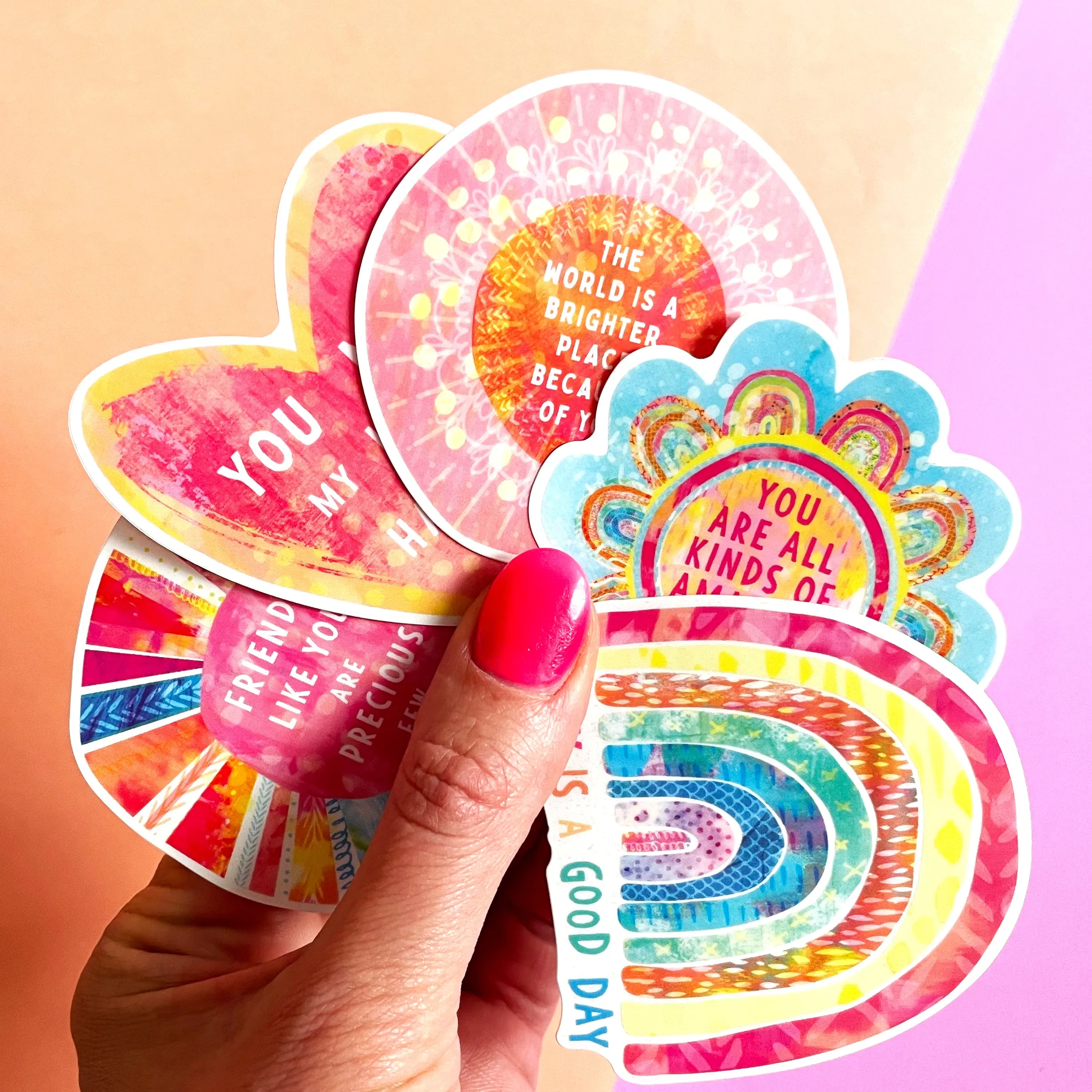 Happy & Fearless Notes and Vinyl Stickers Bundle