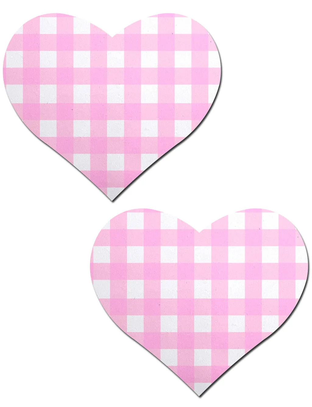 HEART NIPPLE PASTIES - PINK GINGHAM