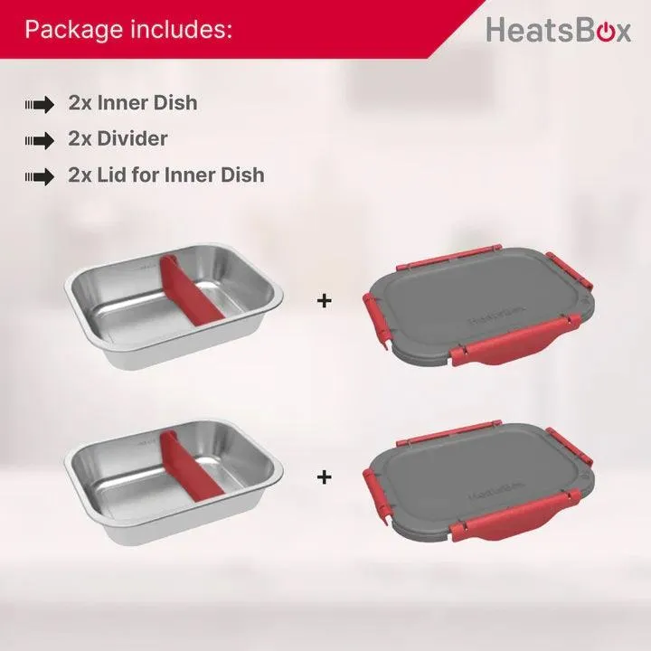 HeatsBox Inner Dish Container Lunchbox Set HeatsBox Go/Style+ Pack 2