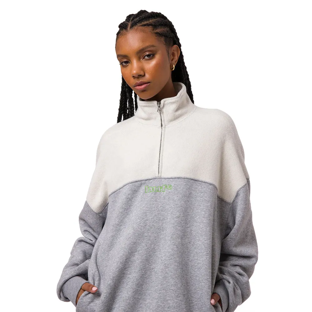 HUF 1/4 ZIP MOCKNECK FLEECE // ATHLETIC HEATHER