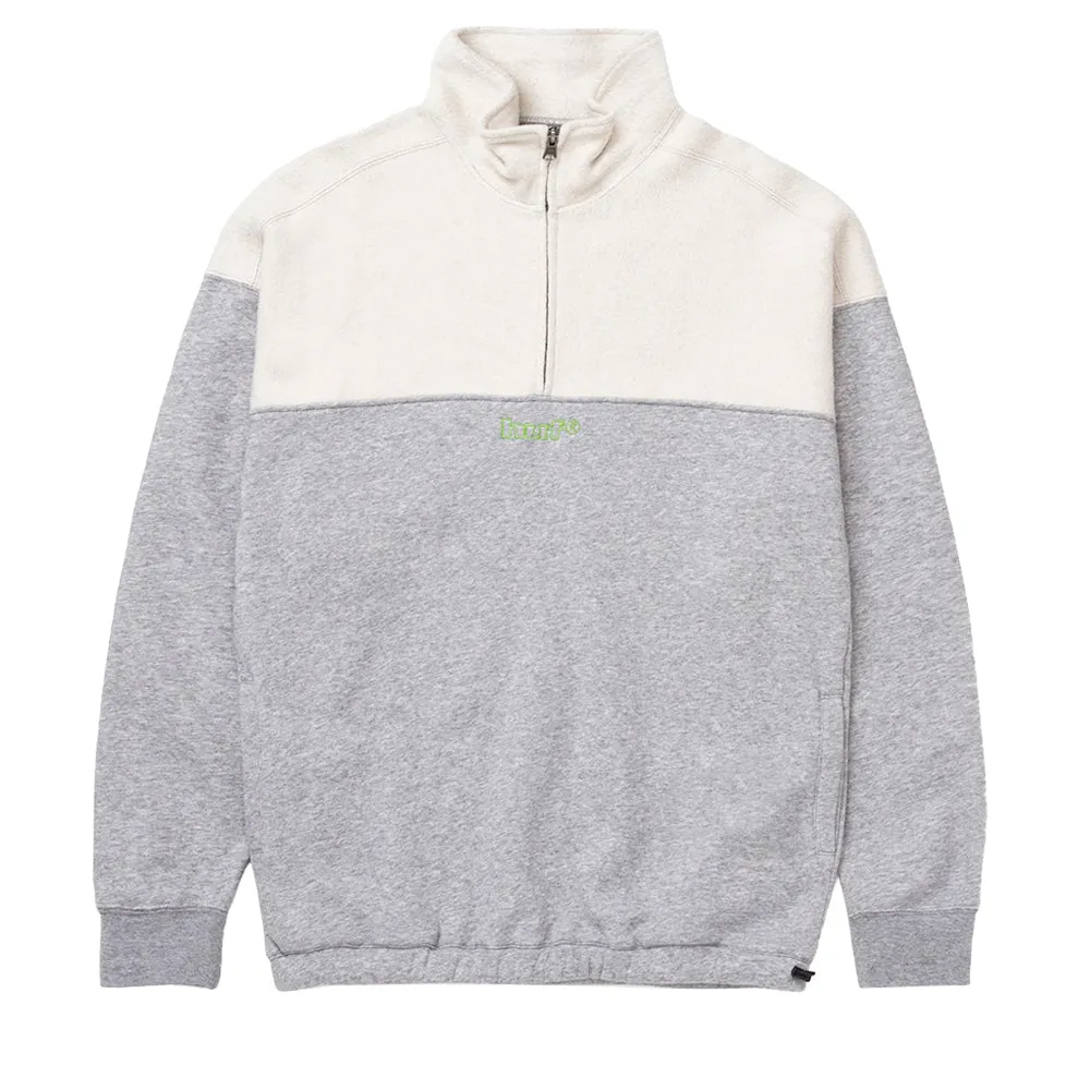 HUF 1/4 ZIP MOCKNECK FLEECE // ATHLETIC HEATHER