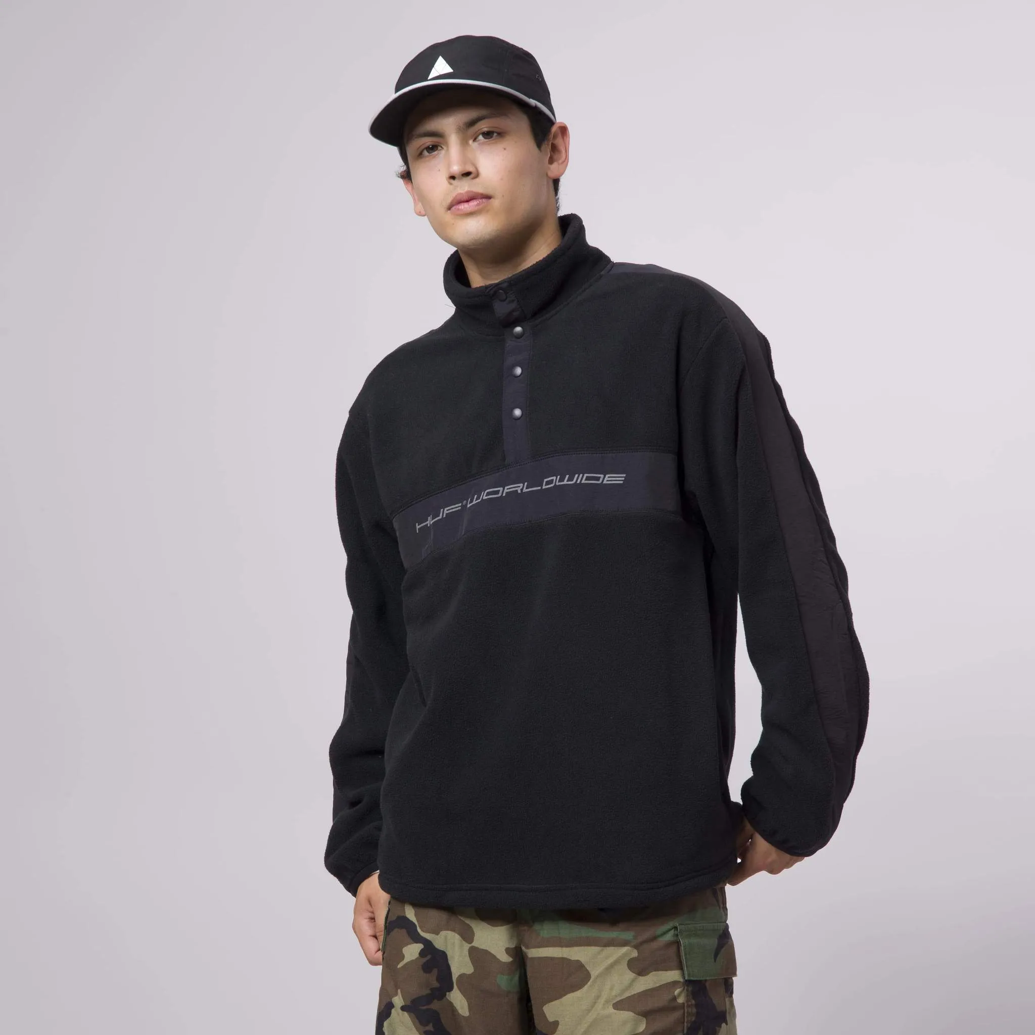 HUF CASCADE POLAR FLEECE // BLACK