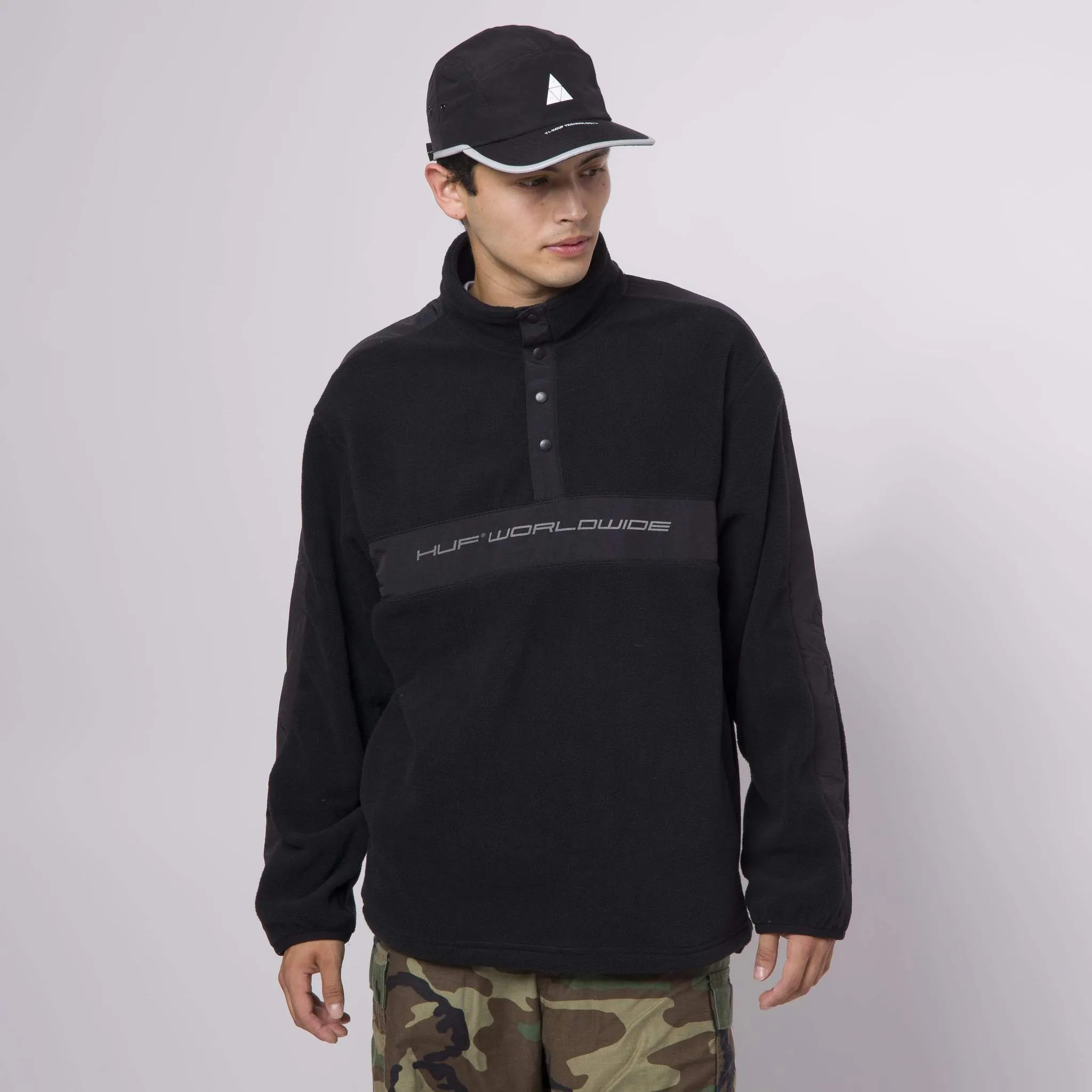 HUF CASCADE POLAR FLEECE // BLACK