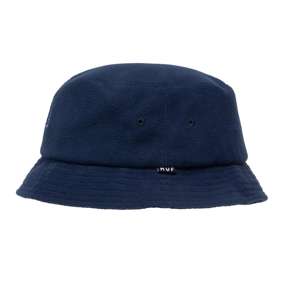 HUF CROWN POLAR FLEECE BUCKET HAT // NAVY