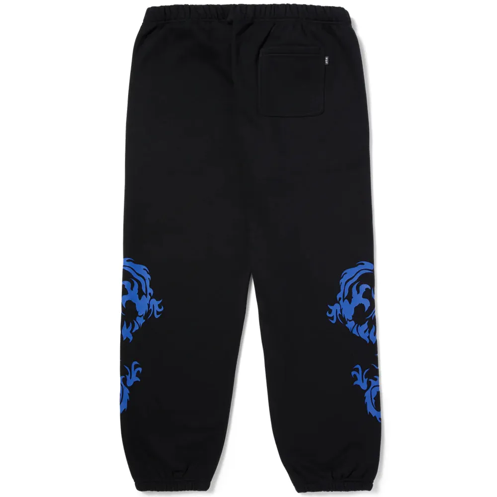 HUF DRAGON FLEECE PANT // BLACK