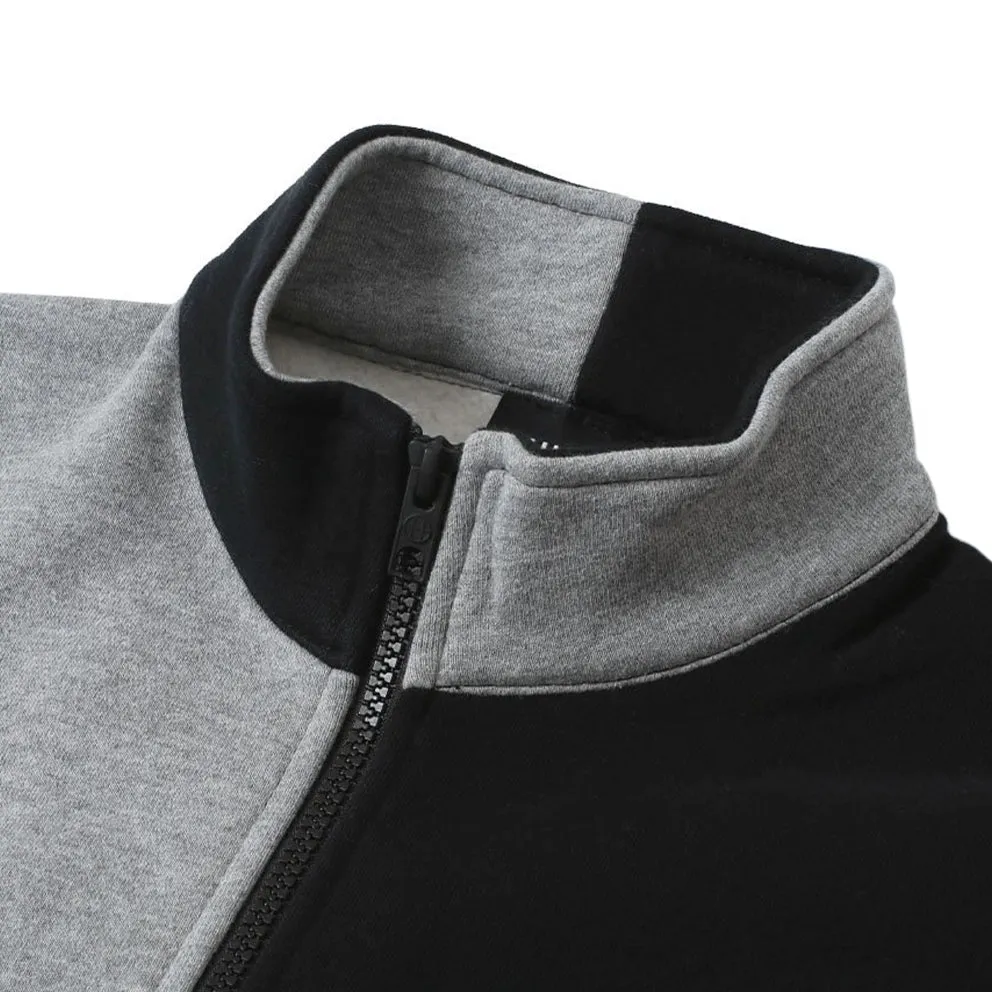 HUF SEPARATOR QUARTER ZIP FLEECE // BLACK