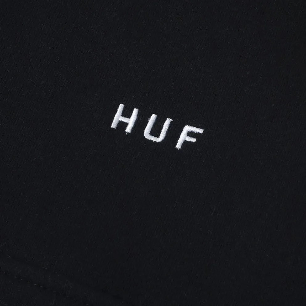 HUF SEPARATOR QUARTER ZIP FLEECE // BLACK