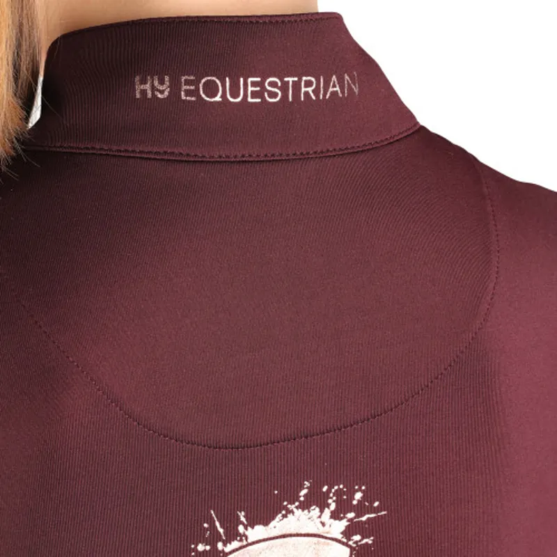 Hy Equestrian Enchanted Base Layer Junior in Plum/Rose Gold