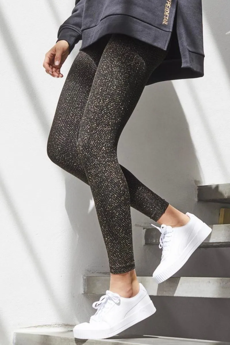 HYPETHEDETAiL glitter leggings | Golden | Leggings fra Hype the Detail