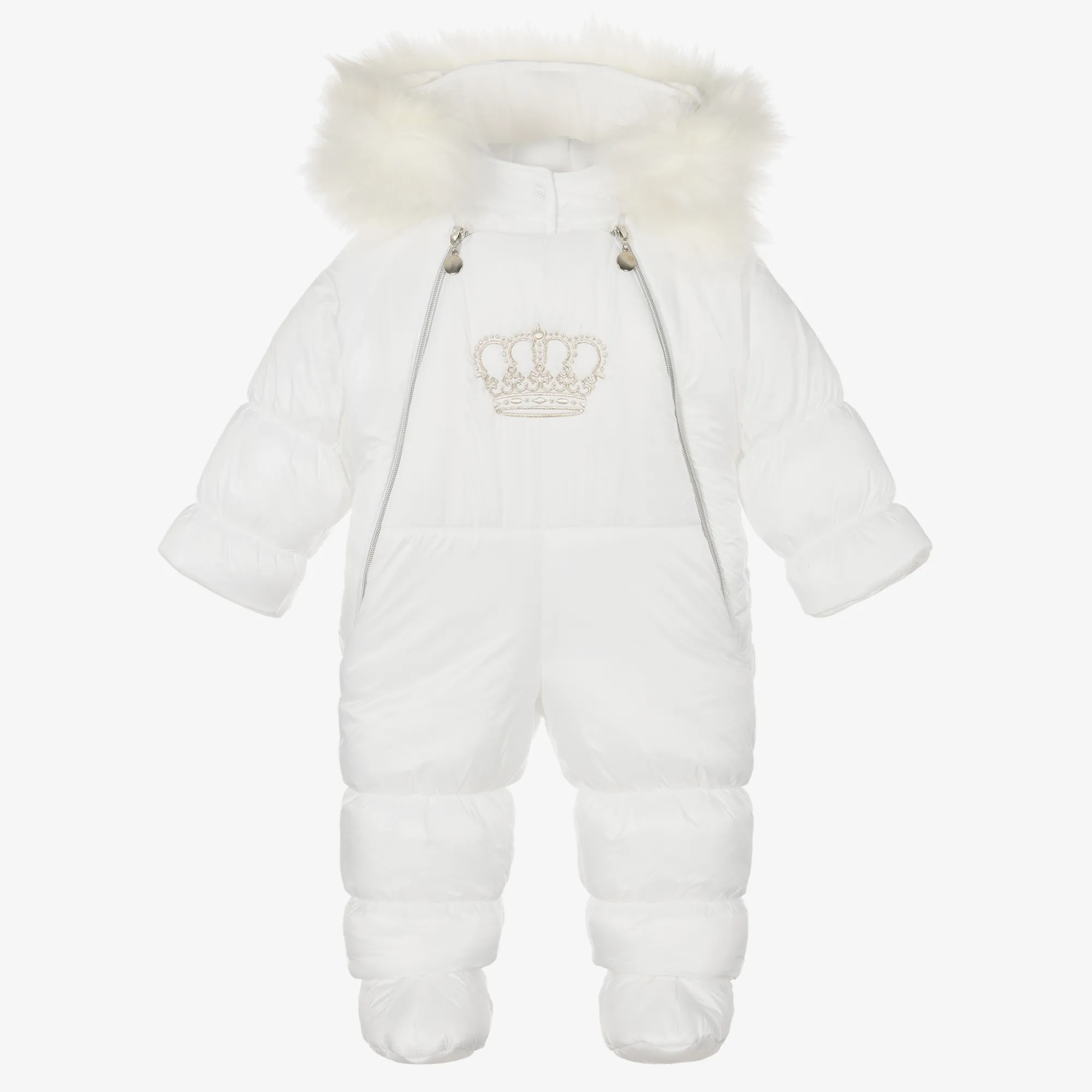 Ivory Crown Baby Snowsuit