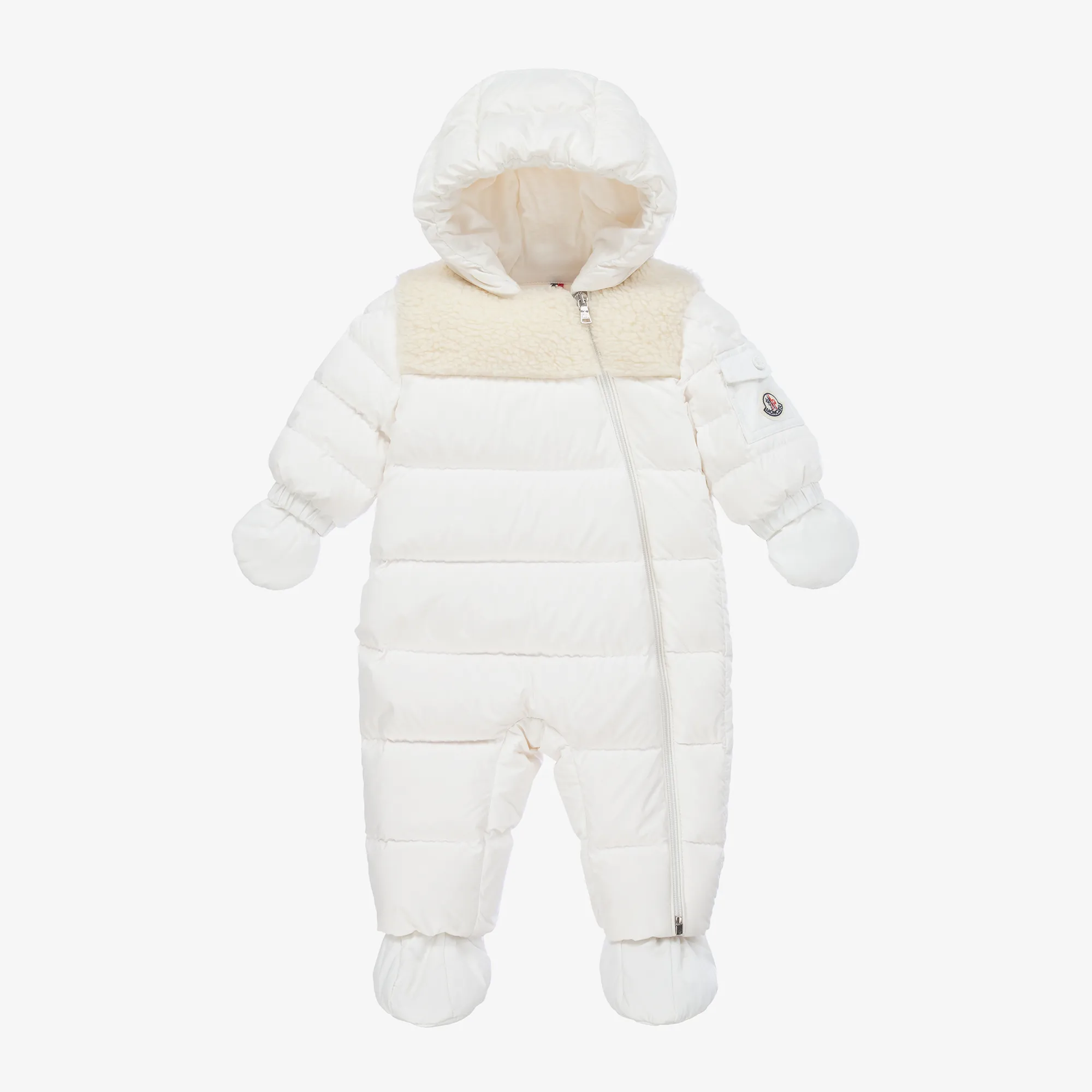 Ivory Down Padded Sefou Baby Snowsuit