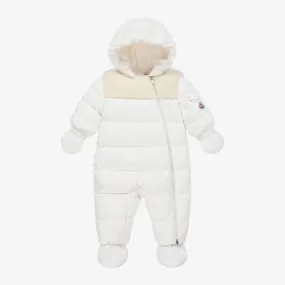 Ivory Down Padded Sefou Baby Snowsuit