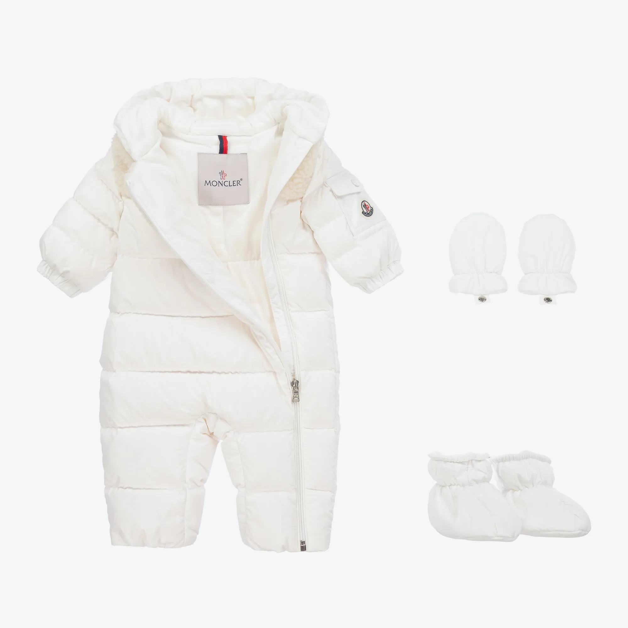 Ivory Down Padded Sefou Baby Snowsuit