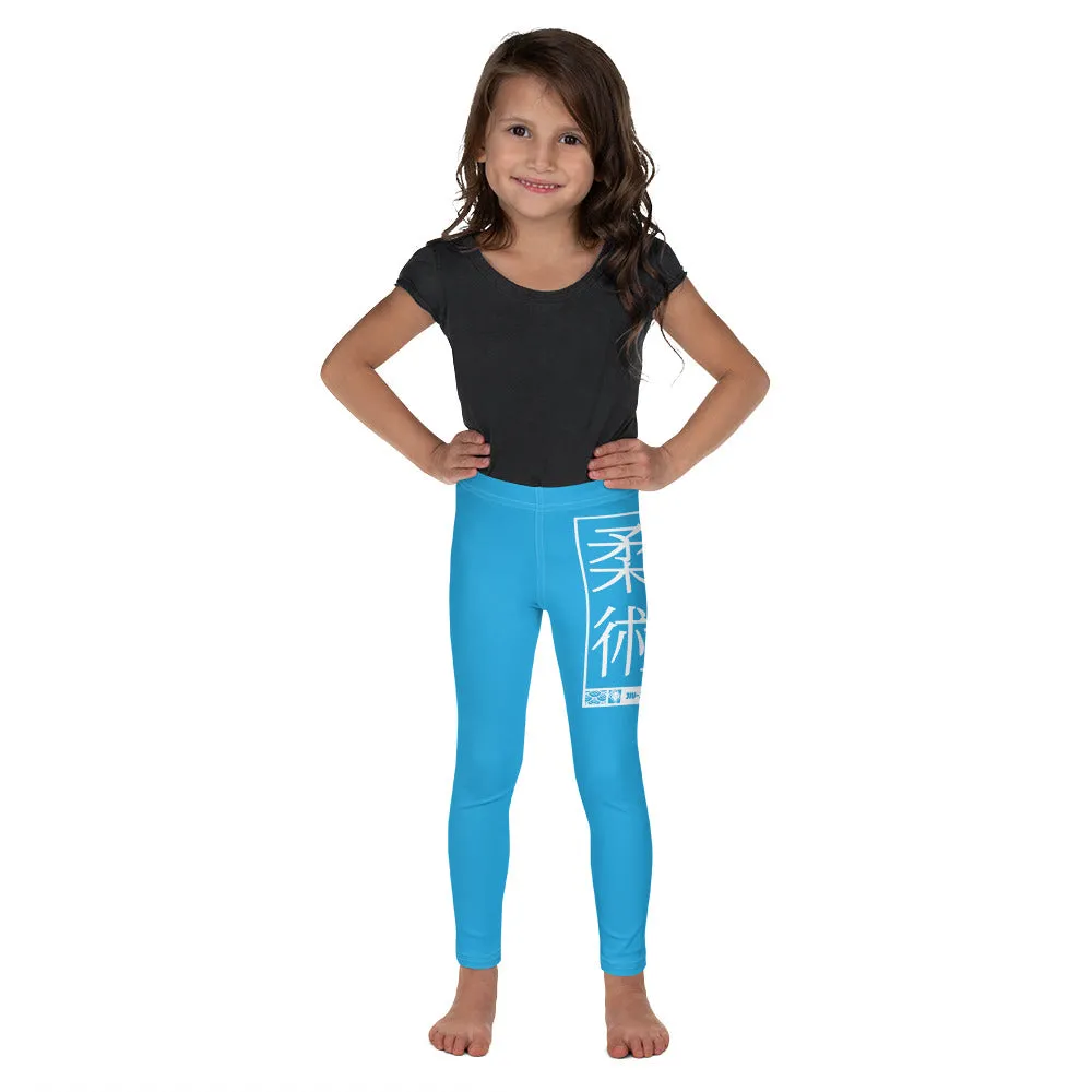 Kids' Girls Yoga Pants Workout Leggings Jiu-Jitsu 005 - Cyan