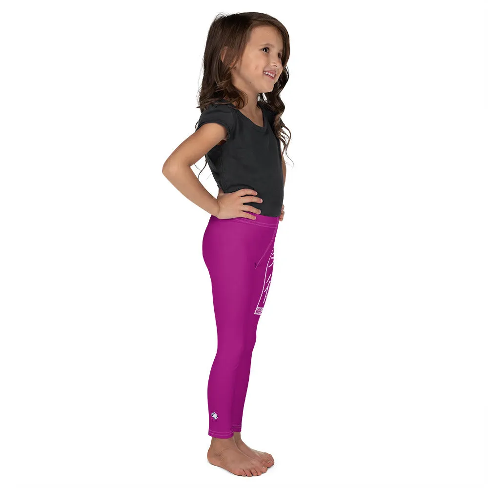 Kids' Girls Yoga Pants Workout Leggings Jiu-Jitsu 014 - Fresh Eggplant