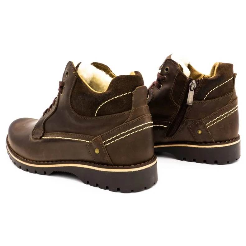 KOMODO Men's shoes insulated snow boots 885 brown