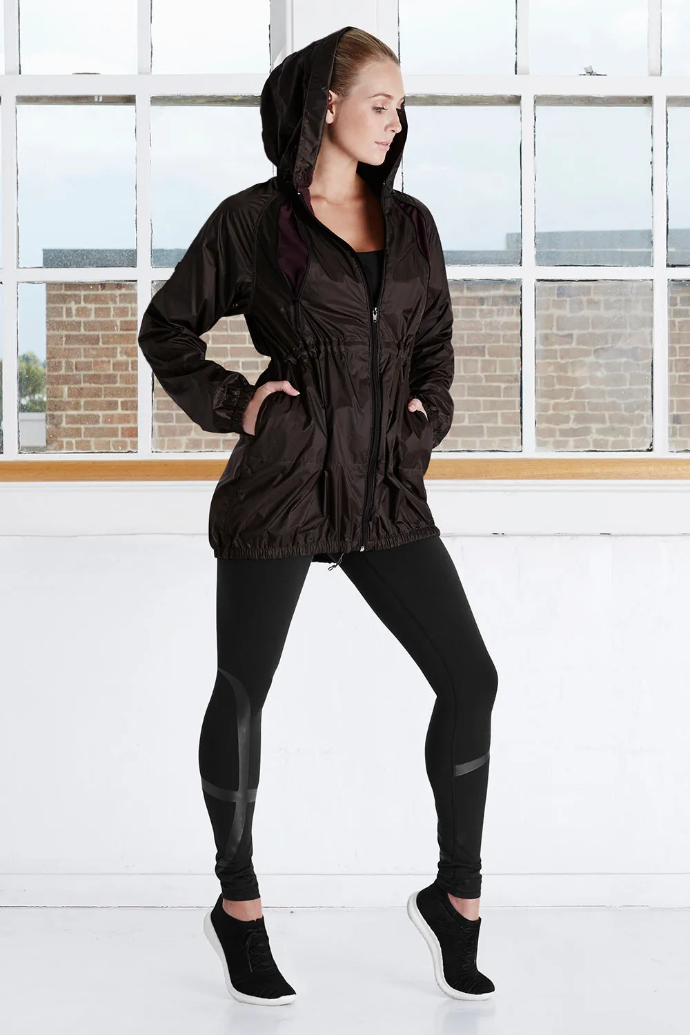 Ladies Long Luxury Hooded Jacket