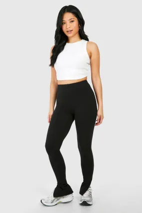 Leggings | Petite Cotton 3 Pack Black High Waisted Leggings | boohoo