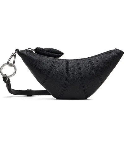 Lemaire Black Crossbody Croissant Coin Pouch