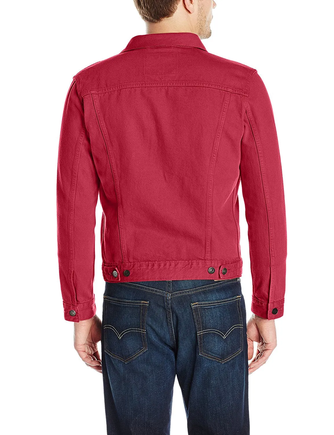 Levi's Men's The Trucker Jacket Red Dahlia Rigid