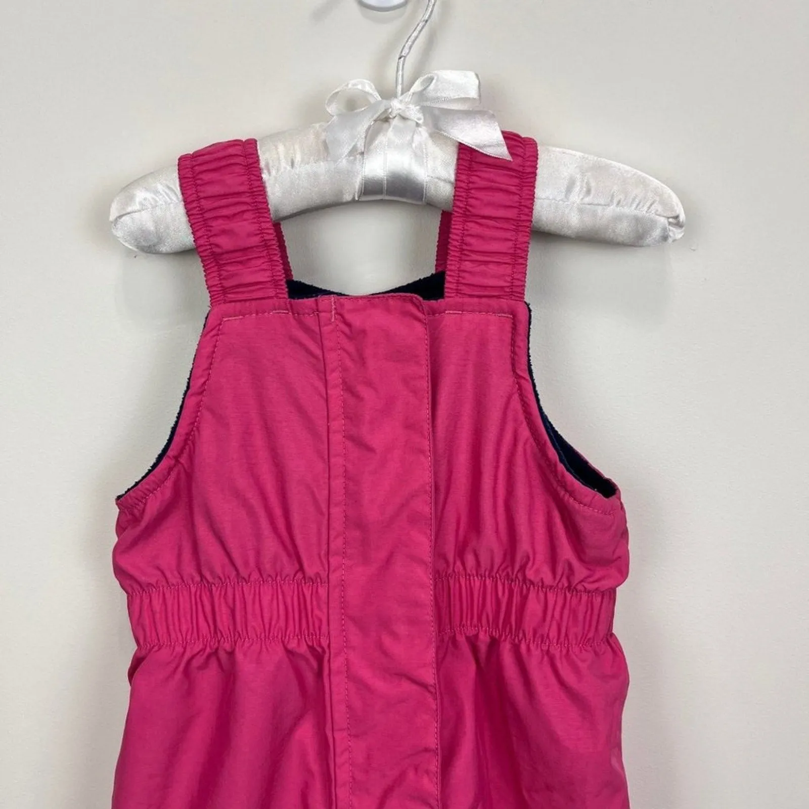 L.L. Bean Girls Pink Snow Bib Overalls 6-12 Months