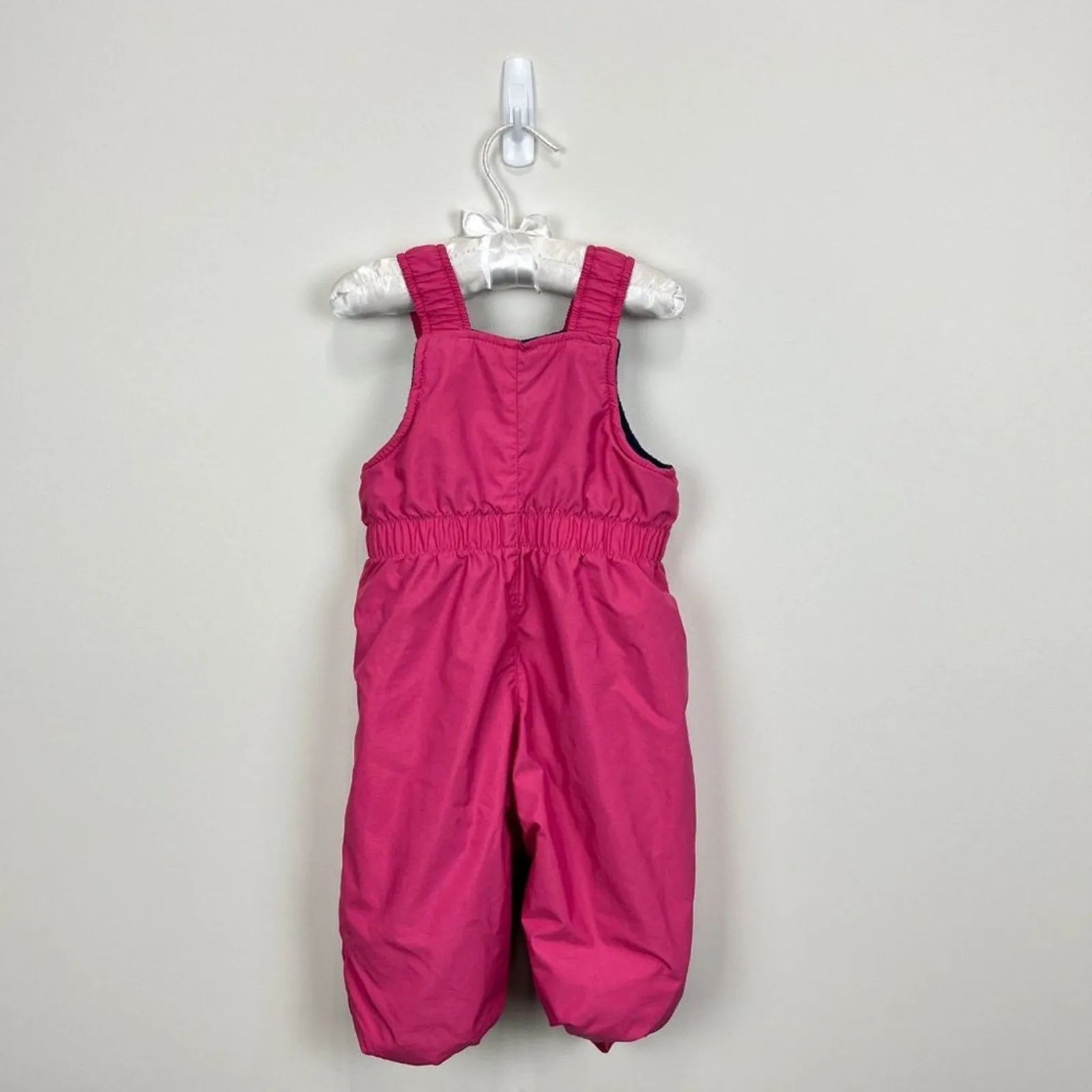 L.L. Bean Girls Pink Snow Bib Overalls 6-12 Months