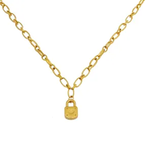 Love Padlock Pendant Necklace