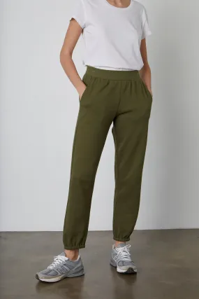 MEGAN FLEECE SWEATPANT IN KHAKI