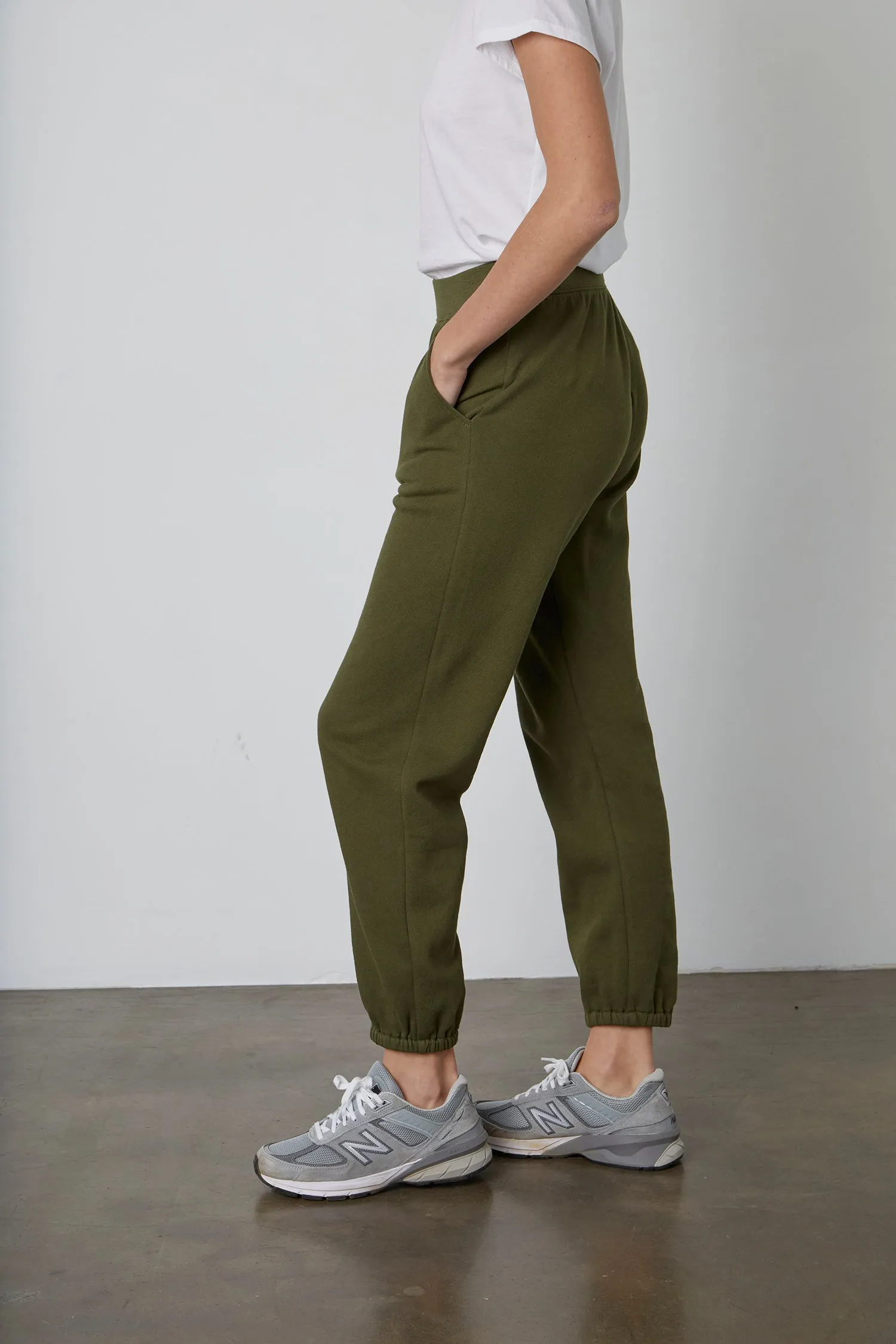 MEGAN FLEECE SWEATPANT IN KHAKI