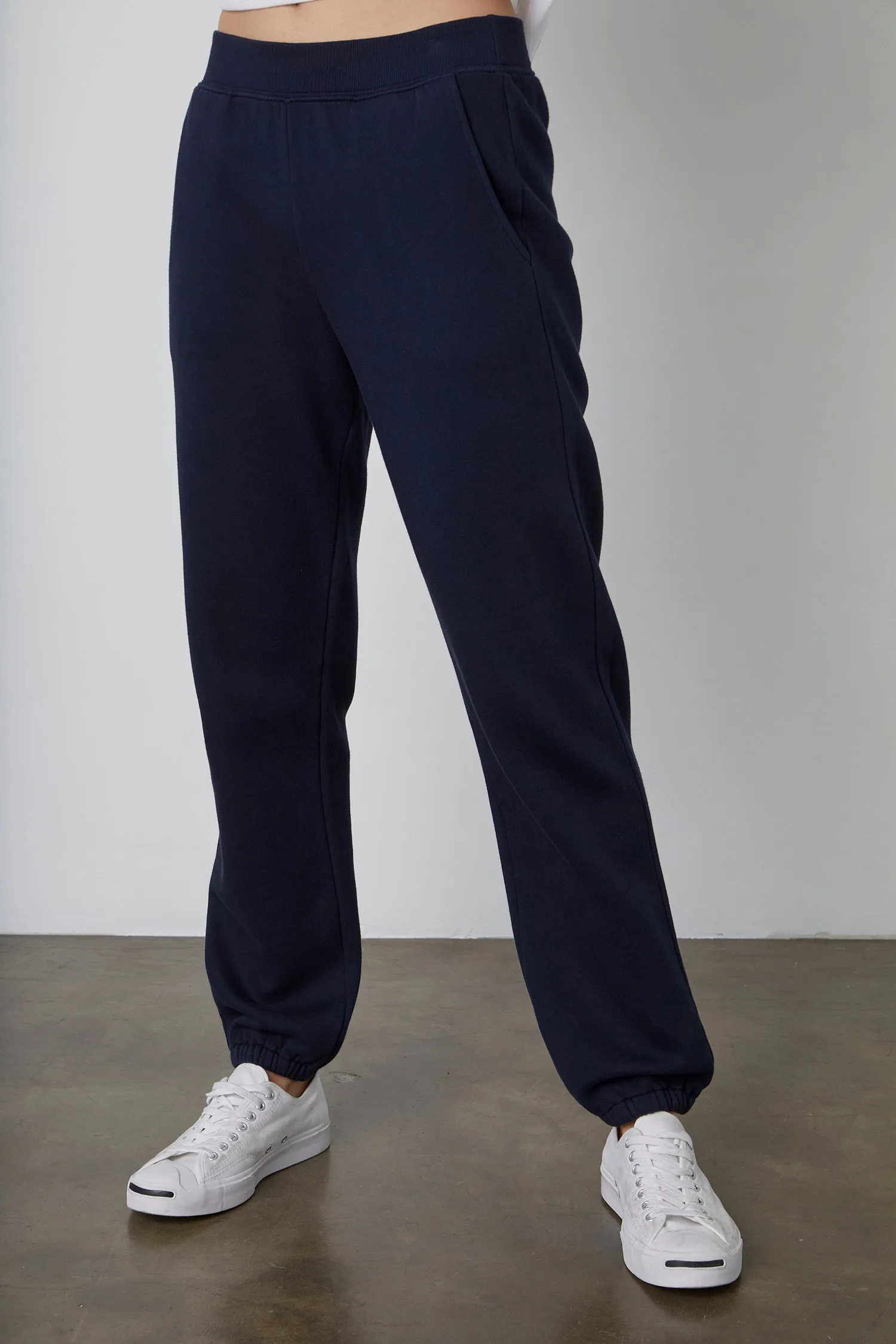 MEGAN FLEECE SWEATPANT IN NAVY