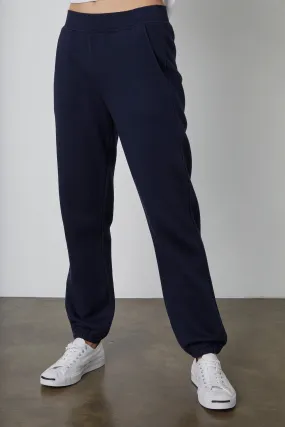 MEGAN FLEECE SWEATPANT IN NAVY