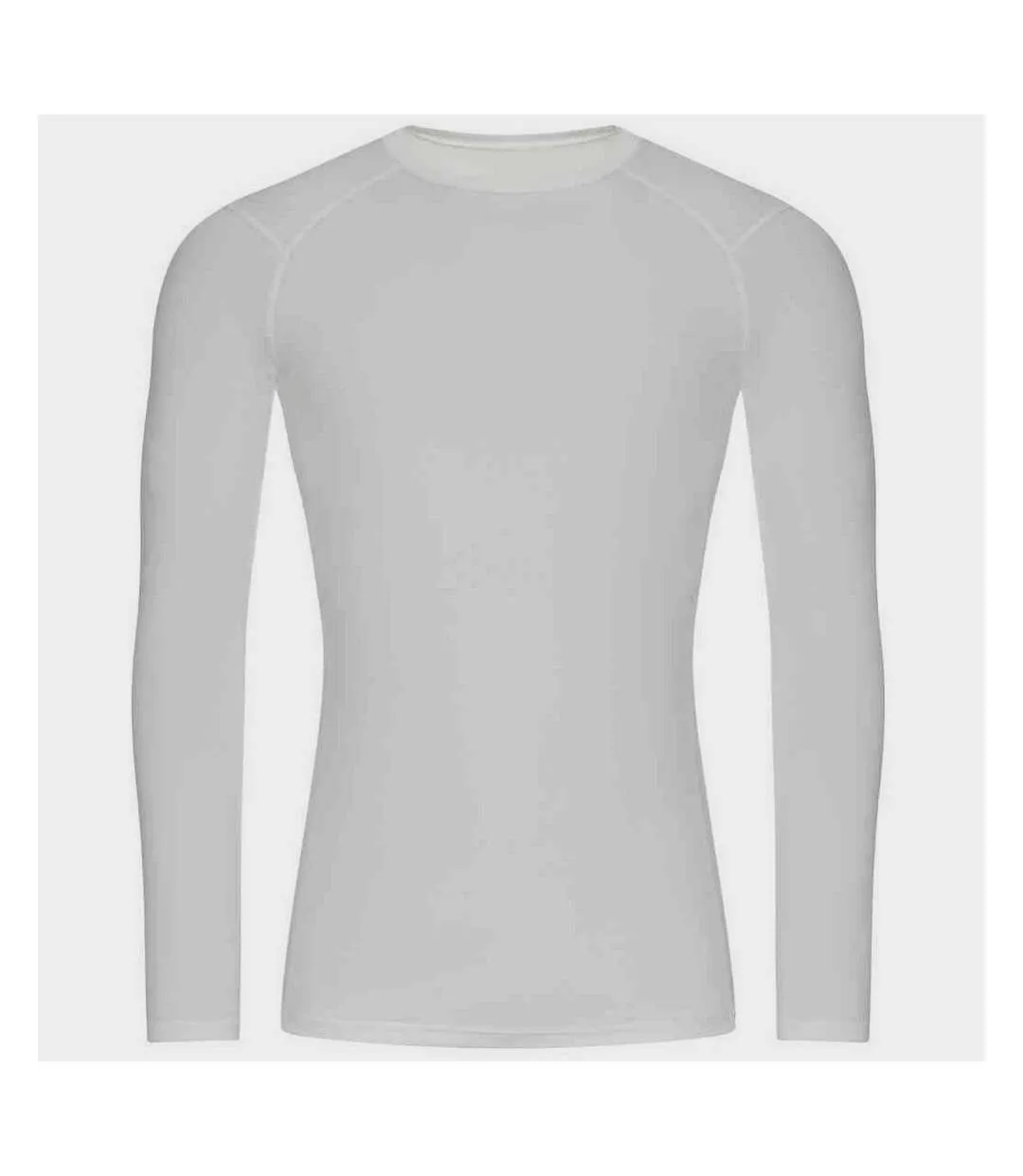 Mens active recycled base layer top arctic white AWDis Cool