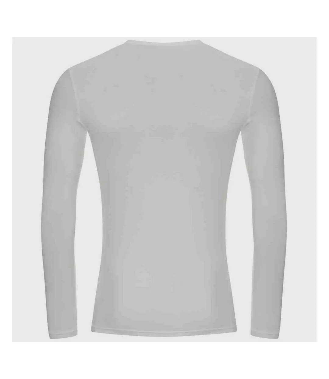 Mens active recycled base layer top arctic white AWDis Cool