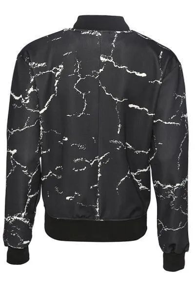 Men's Calcium Carbonate Black Bomber Jacket