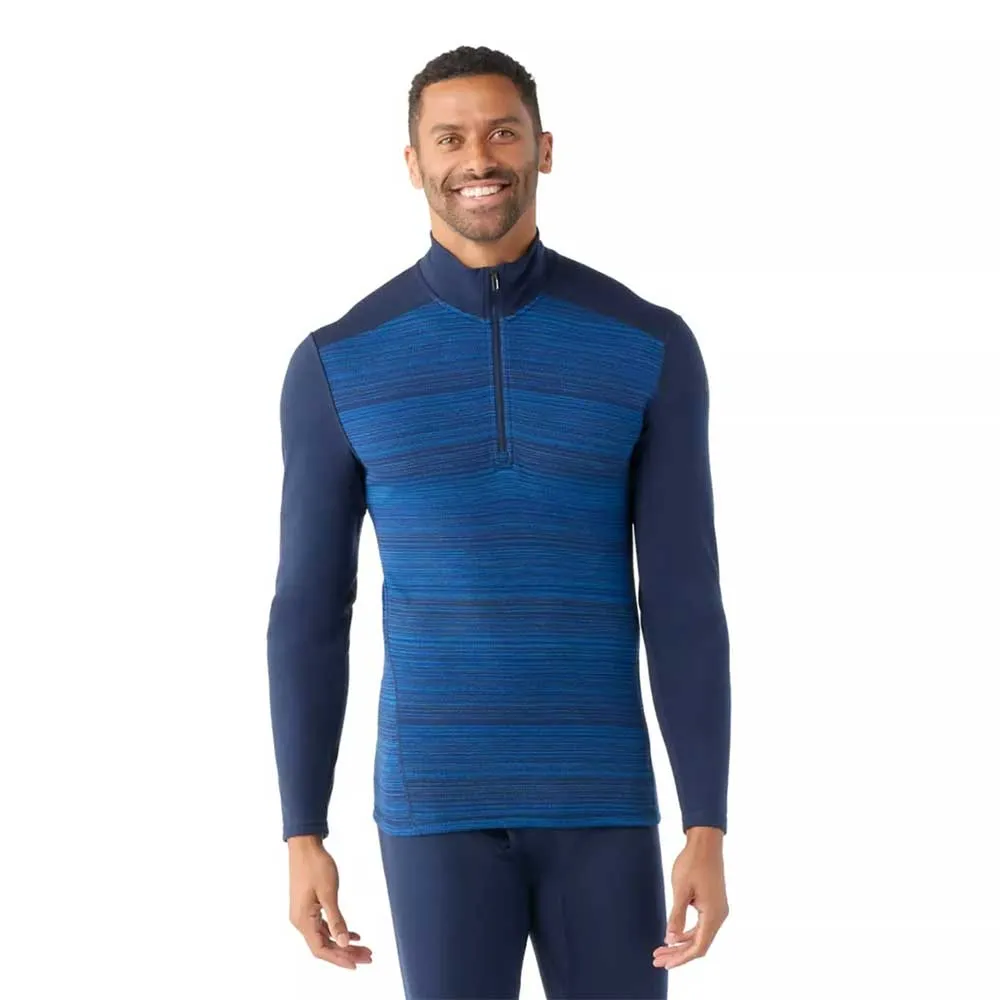 Men's Classic Thermal Merino Base Layer 1/4 Zip - Deep Navy Color Shift