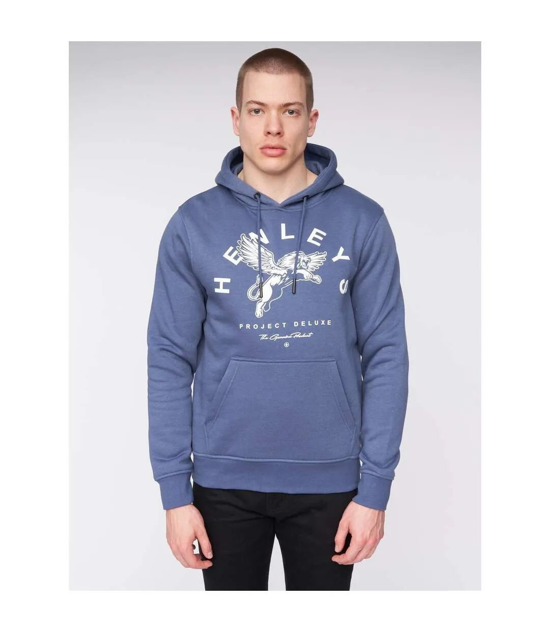 Mens colhen hoodie deep blue Henleys