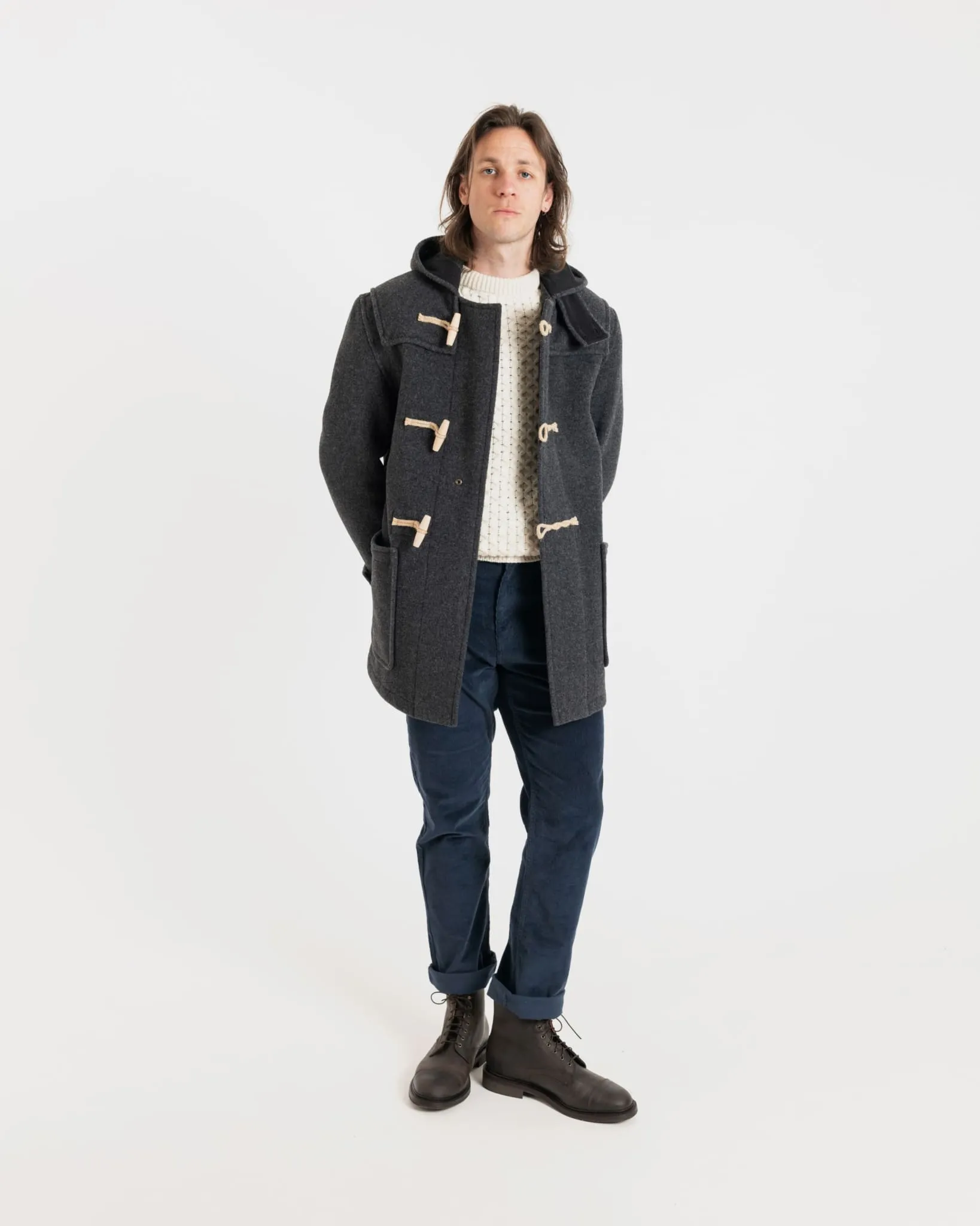 Mid Monty Duffle Coat Charcoal