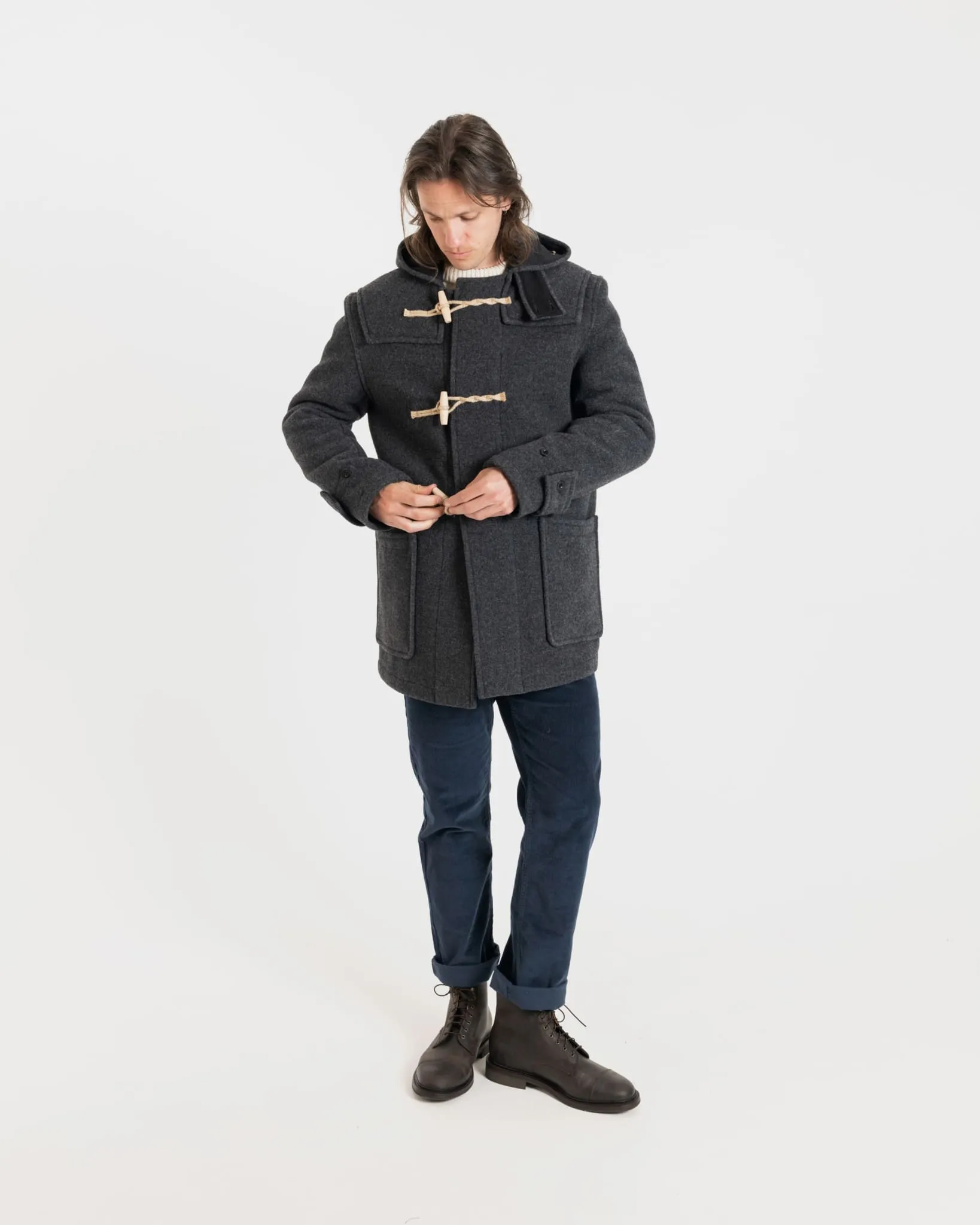 Mid Monty Duffle Coat Charcoal