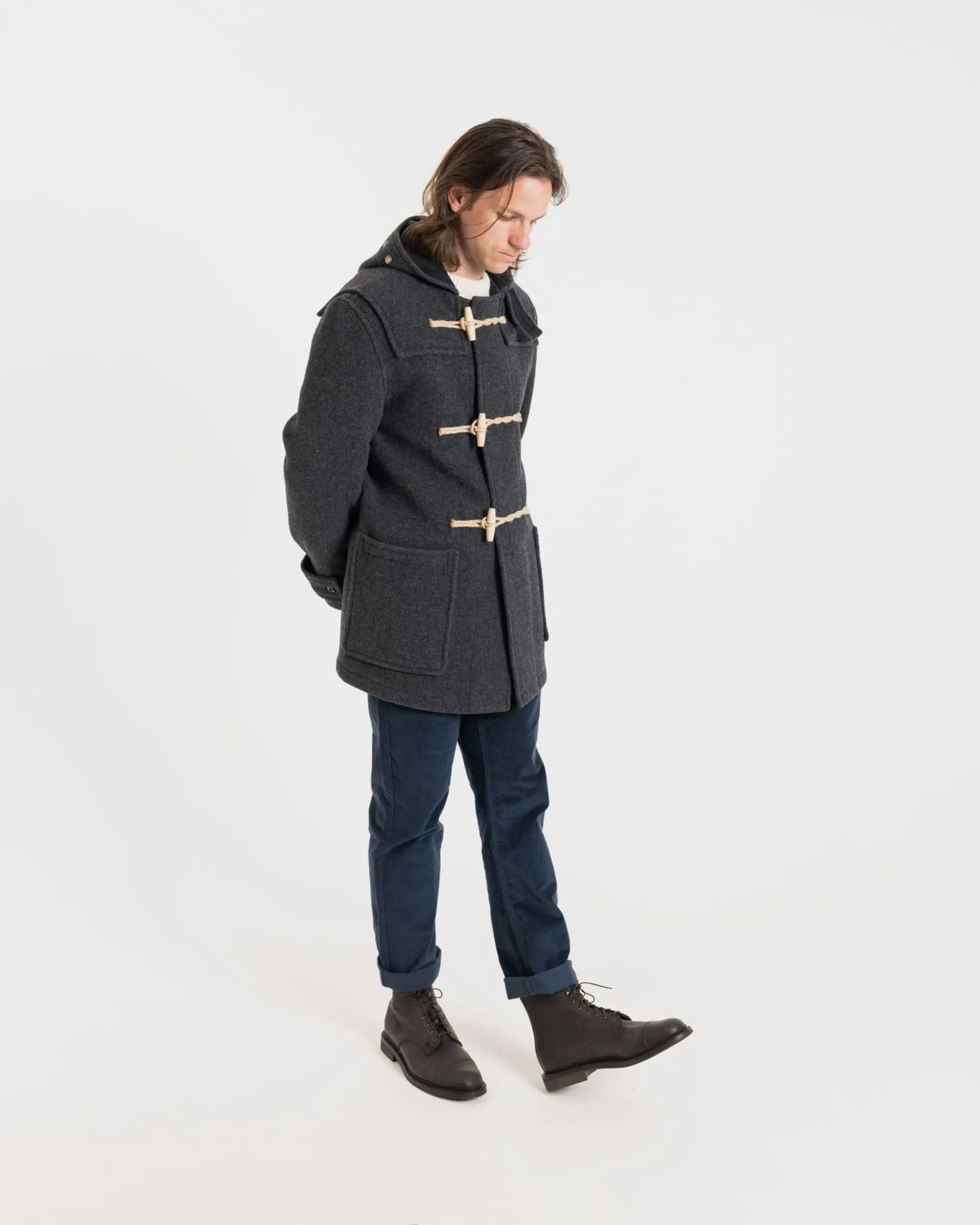 Mid Monty Duffle Coat Charcoal