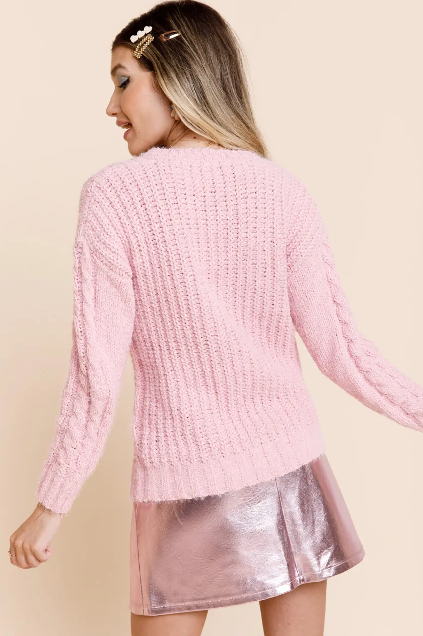 Molly Chenille Cable Sweater