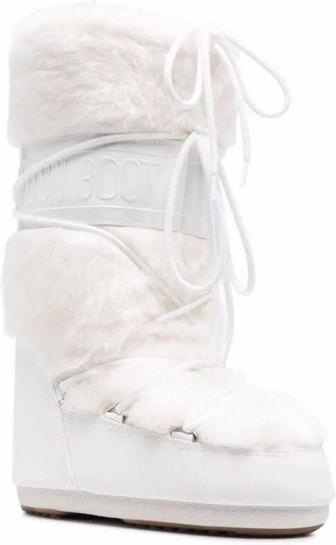 Moon Boot Icon faux-fur snow boots White