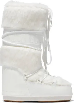 Moon Boot Icon faux-fur snow boots White