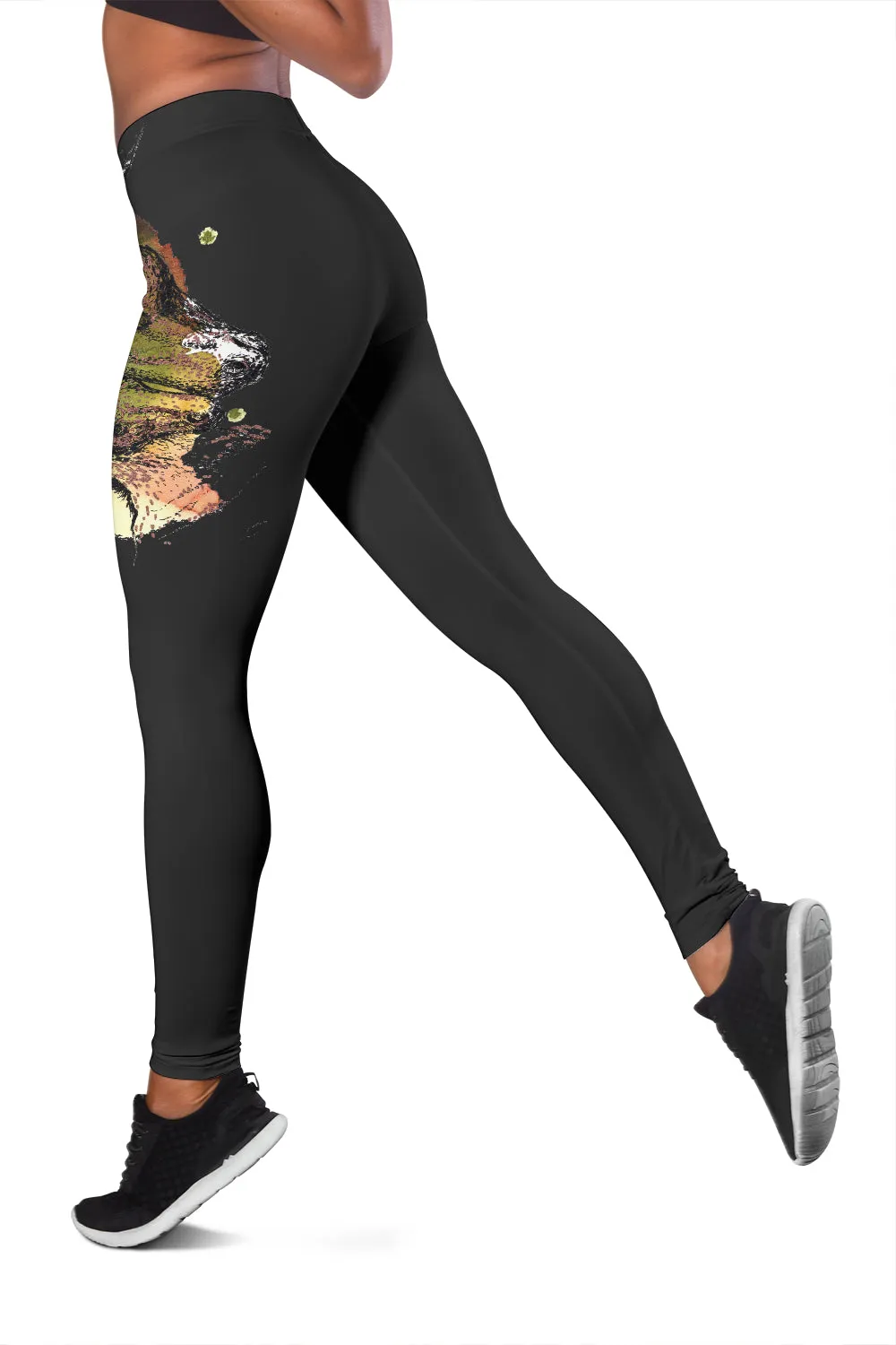 Mother Foal Horse Leggings (Black)