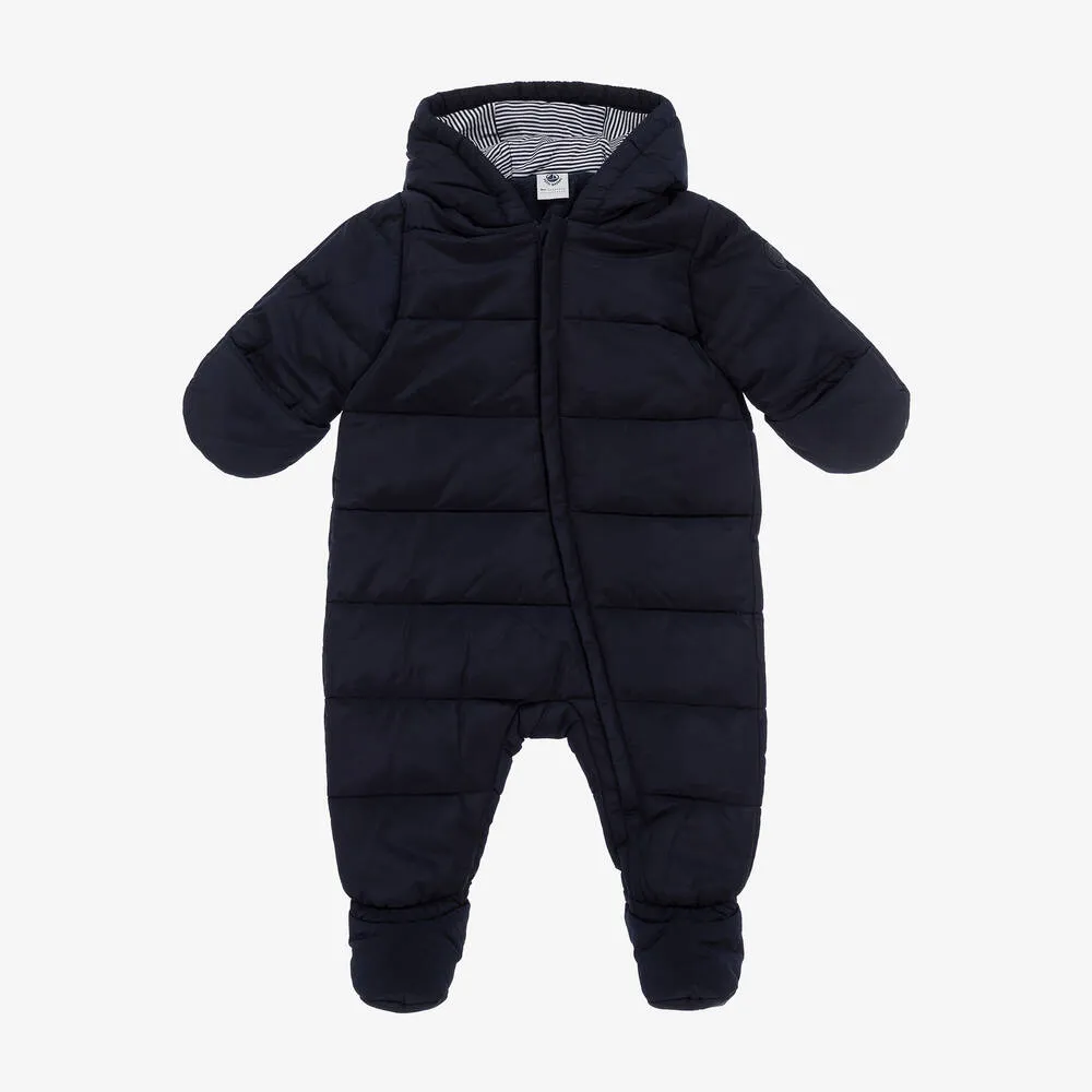  Navy Blue Padded Baby Snowsuit