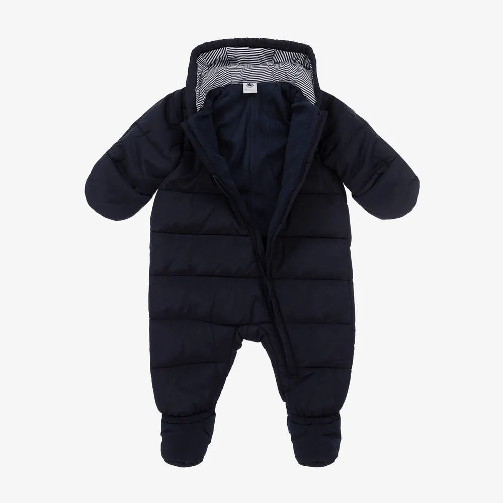  Navy Blue Padded Baby Snowsuit