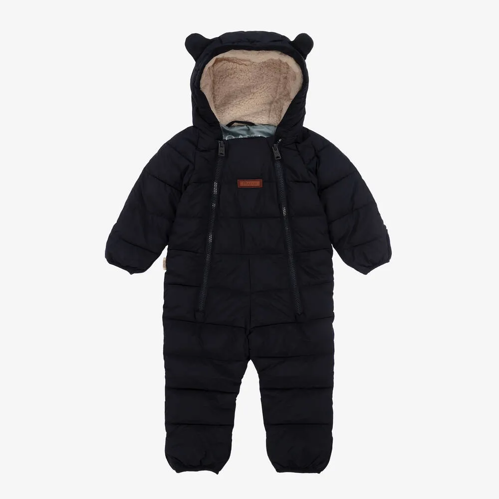 Navy Blue Padded Snowsuit