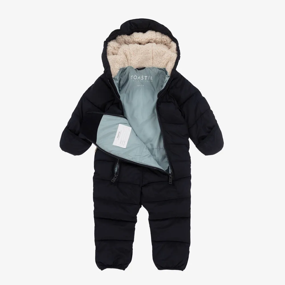 Navy Blue Padded Snowsuit