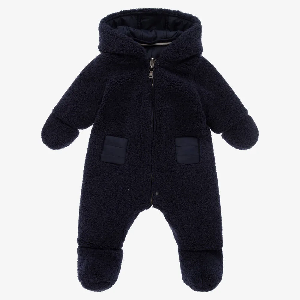 Navy Blue Reversible Puffer Snowsuit